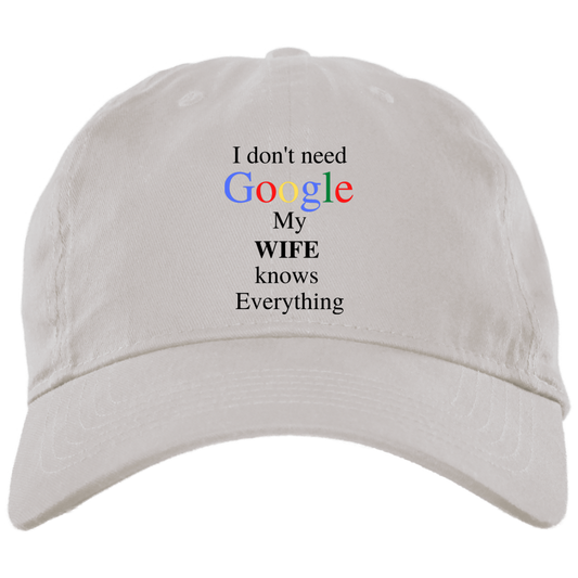 GOOGLE WIFE   Embroidered Brushed Twill Unstructured Dad Cap