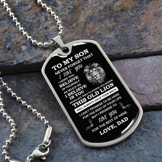 To MY SON Love DAD dog tag | Dog Tag Necklace