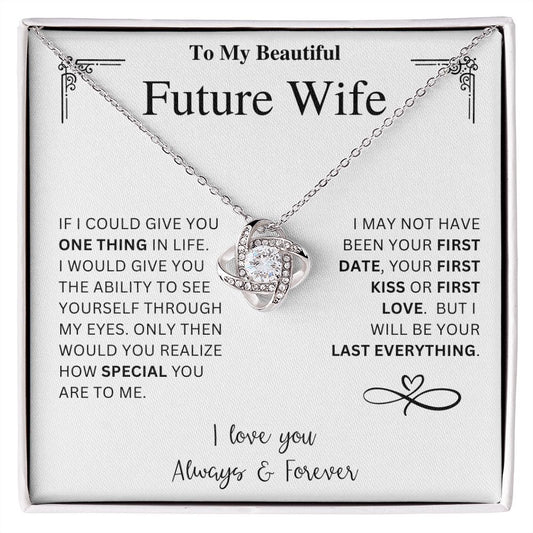 To My Beautiful Future Wife | Love Knot Necklace