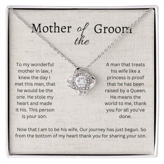 MOTHER  of the GROOM | Love Knot Necklace