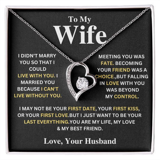 TO MY WIFE Love Your Husband | Forever Love Necklace