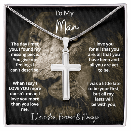To My Man | Cross Necklace