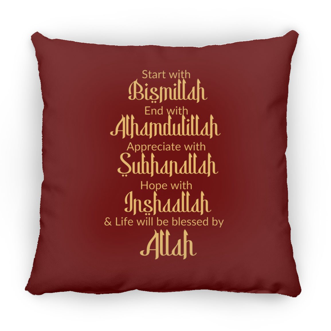 Bismillah  Large Square Pillow
