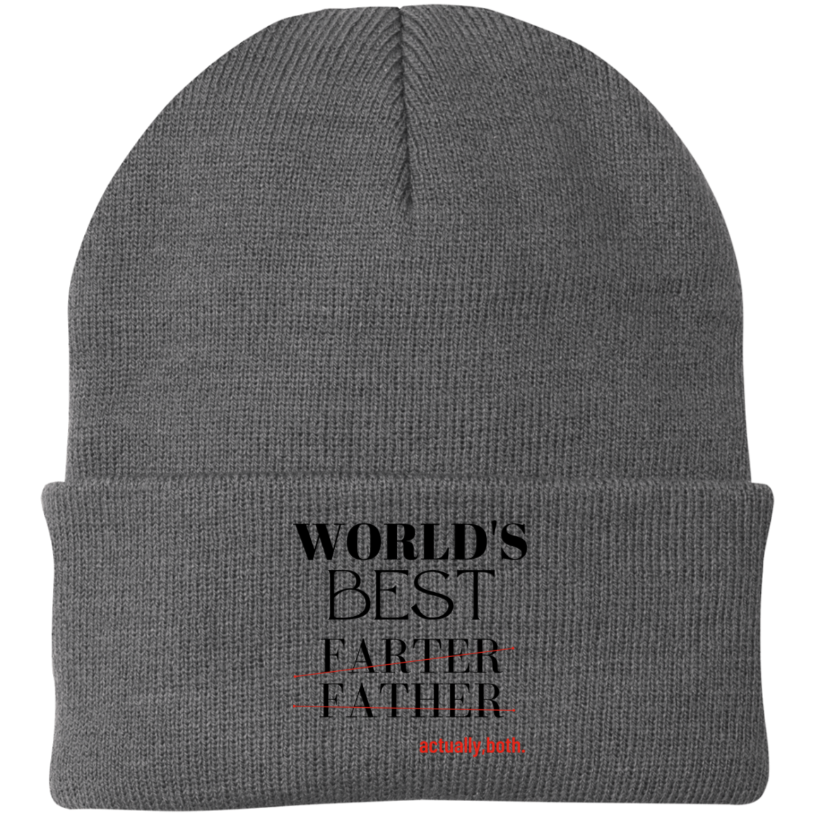 WORLD'S BEST FATHER Embroidered Knit Cap