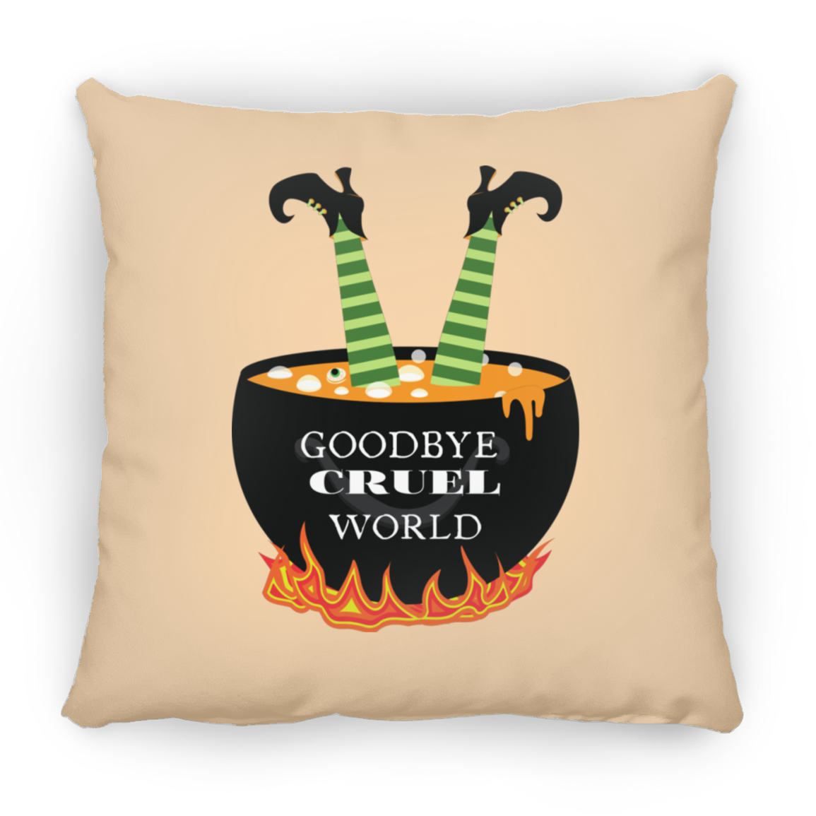 GOODBYE CRUEL WORLD  Small Pillow