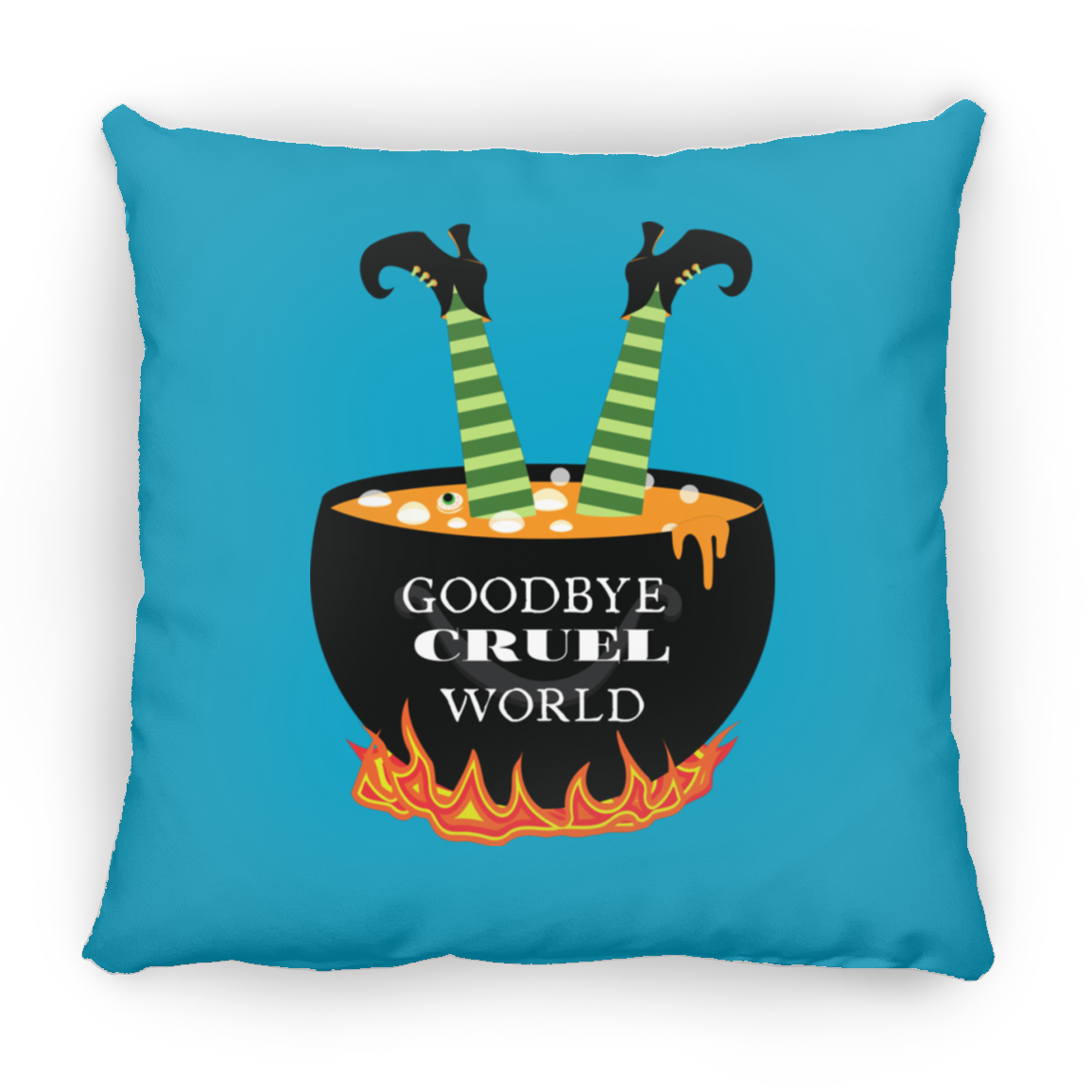 GOODBYE CRUEL WORLD  Small Pillow