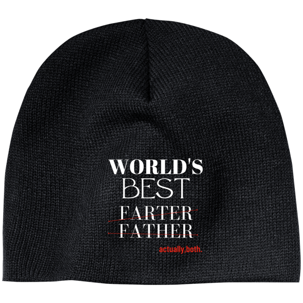 WORLD'S BEST FATHER Embroidered 100% Acrylic Beanie