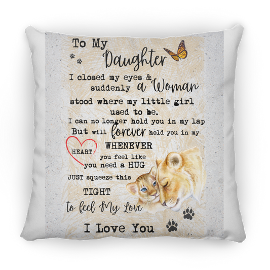 DAUGHTER Small Square Pillow