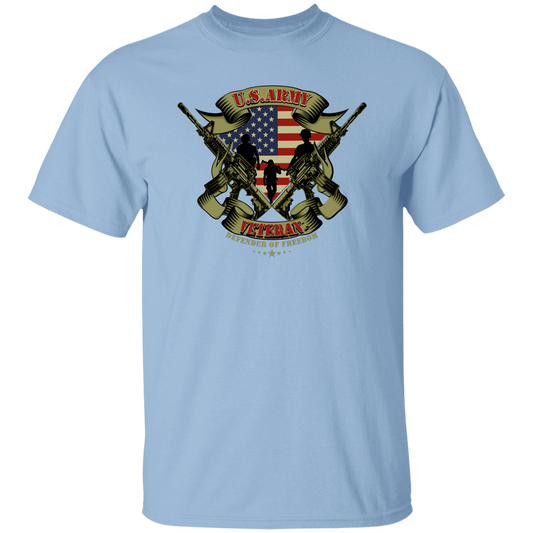 US ARMY VETERAN Defender of Freedom 5.3 oz. T-Shirt