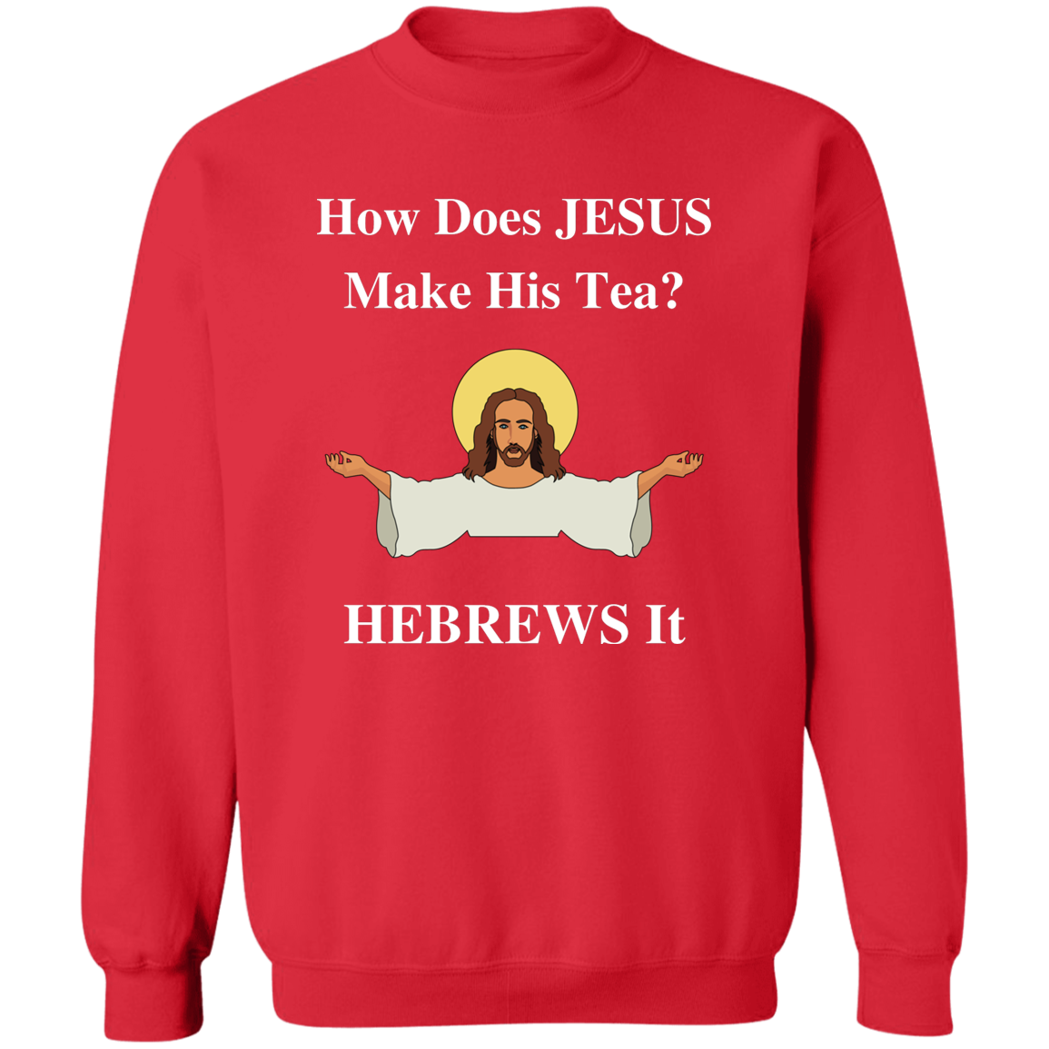 JESUS TEE  Crewneck Sweatshirt 8 oz (Closeout)