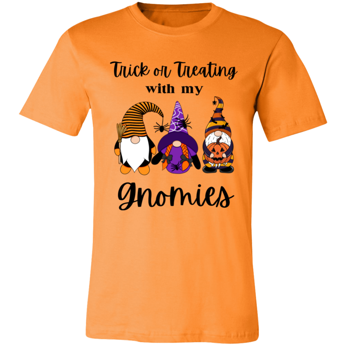 TRICK OR TREATING WITH MY GNOMIES  Unisex Jersey Short-Sleeve T-Shirt