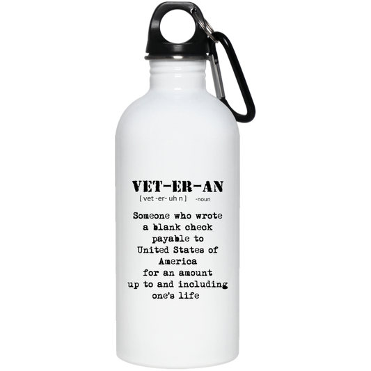 VET-ER-AN 20 oz. Stainless Steel Water Bottle