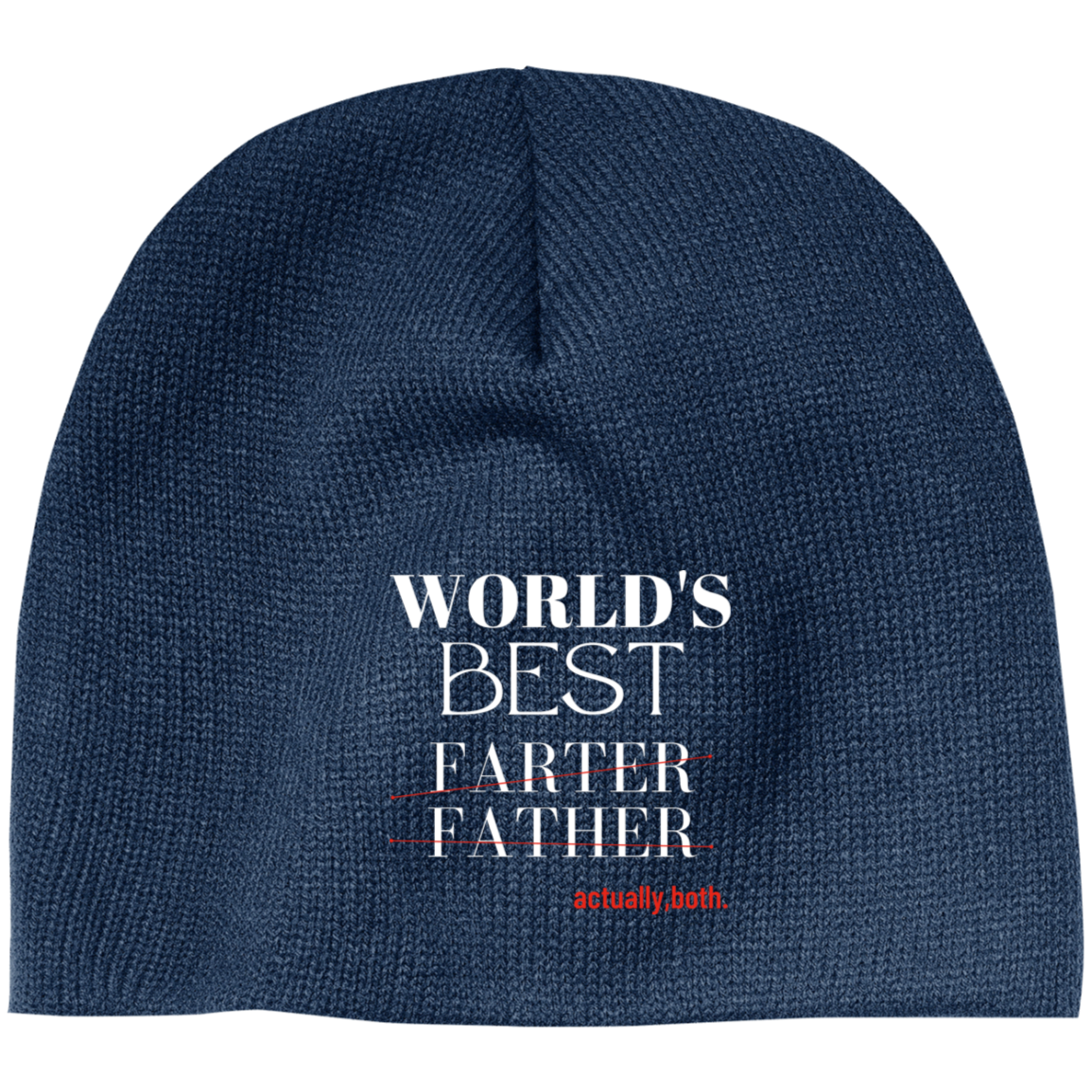 WORLD'S BEST FATHER Embroidered 100% Acrylic Beanie