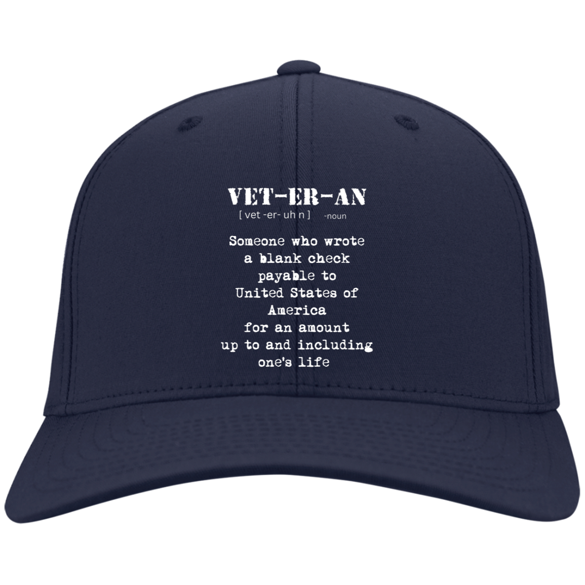 VET-ER-AN Embroidered Twill Cap