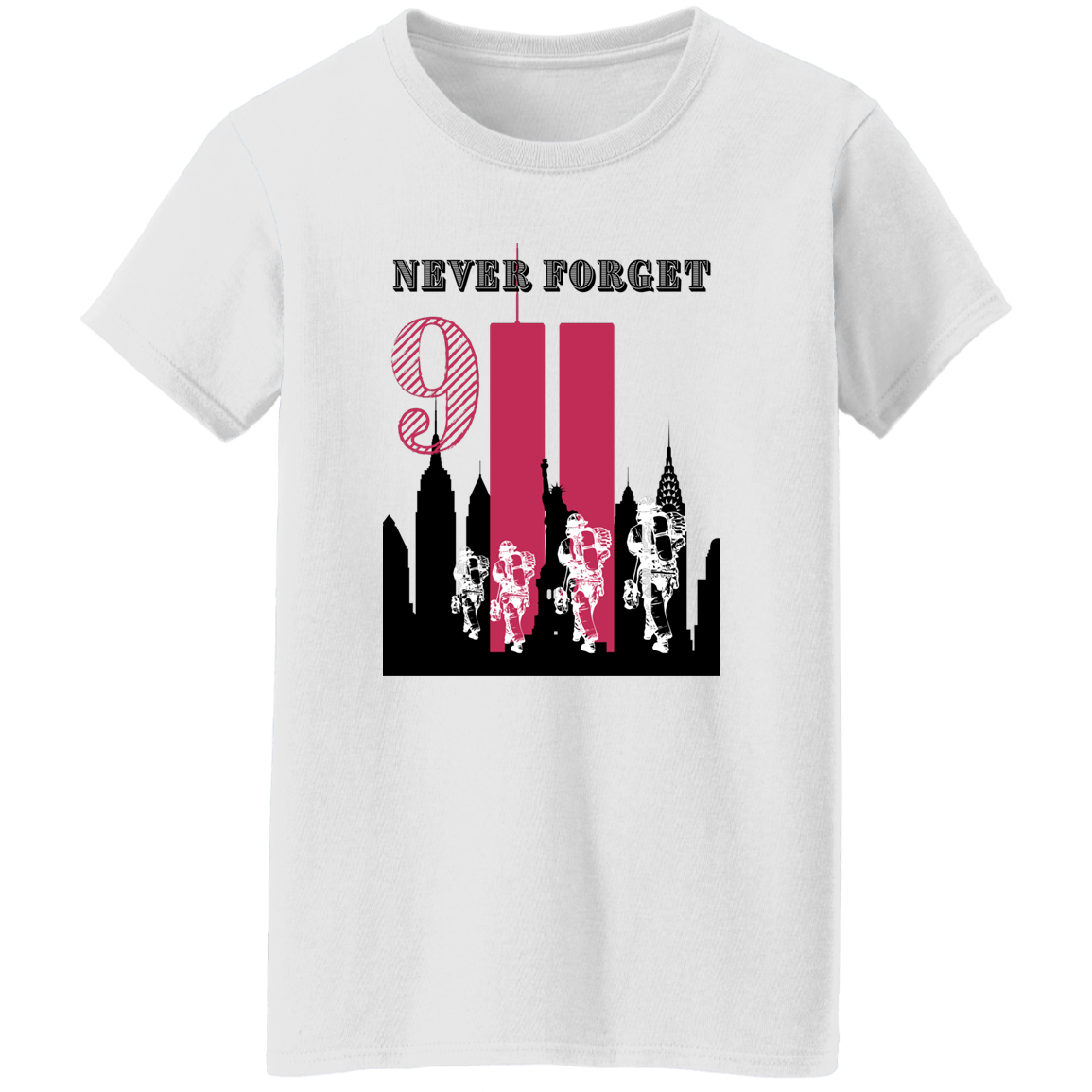 NEVER FORGET  Ladies' 5.3 oz. T-Shirt