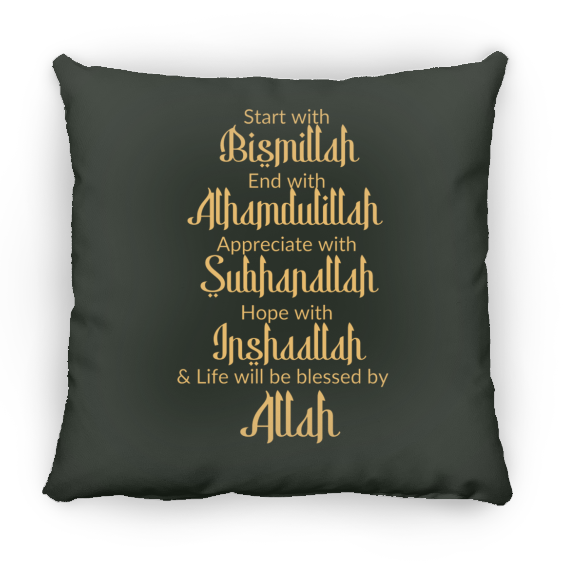 Bismillah  Medium Square Pillow