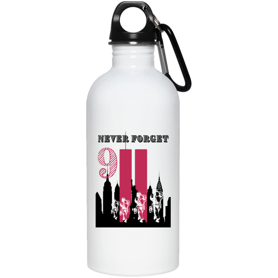 NEVER FORGET  20 oz. Stainless Steel Water Bottle