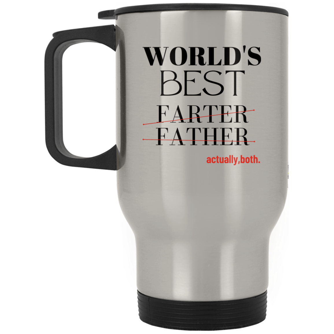 WORLD'S BEST FATHER  Silver Stainless Travel Mug