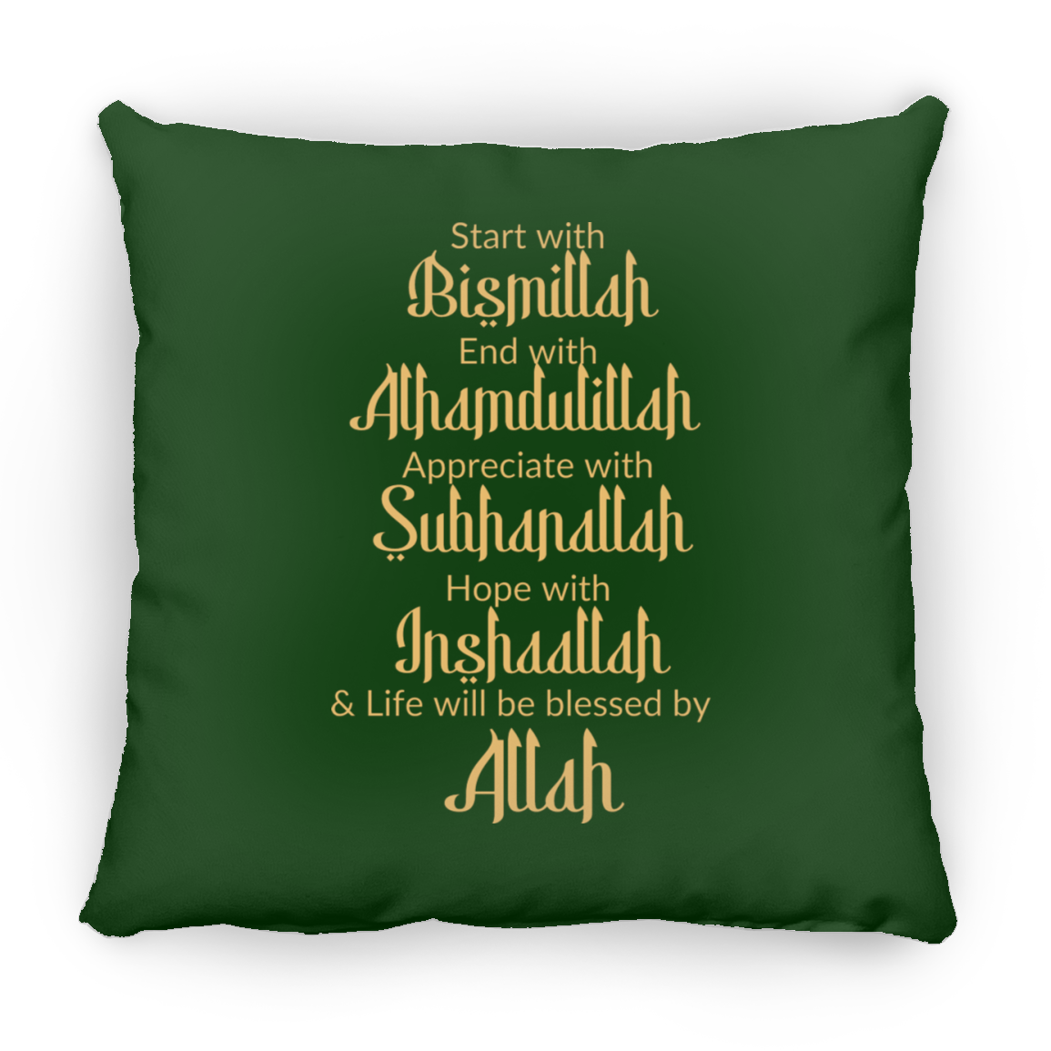 Bismillah  Large Square Pillow