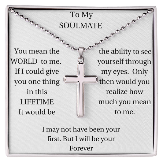 To My Soulmate | Cross Necklace
