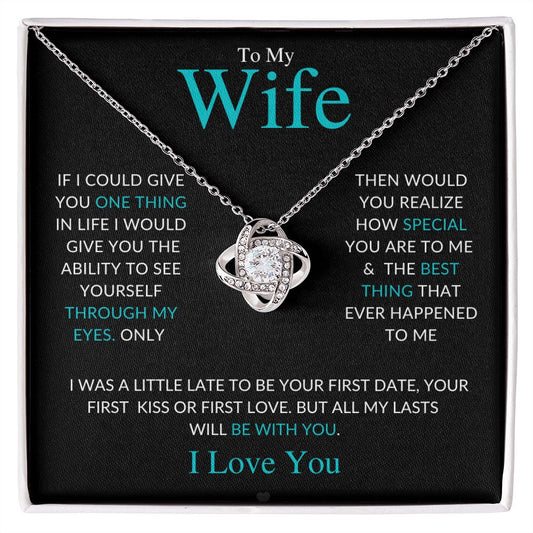 To My Wife I Love You | Love Knot Necklace