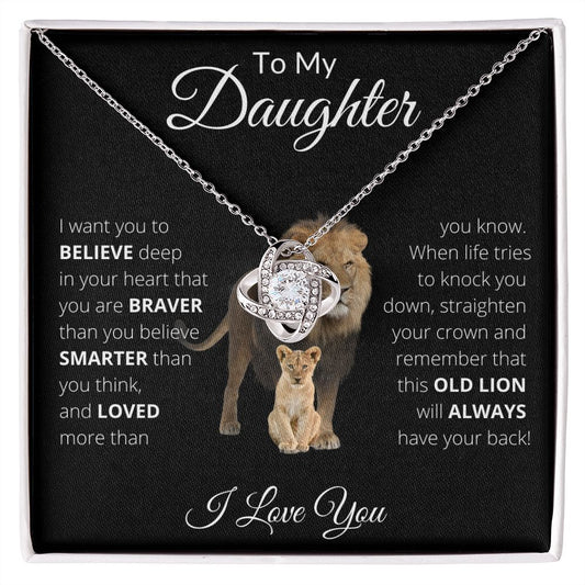 To My Daughter love DAD | Love Knot Necklace