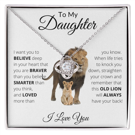 To My Daughter love DAD | Love Knot Necklace