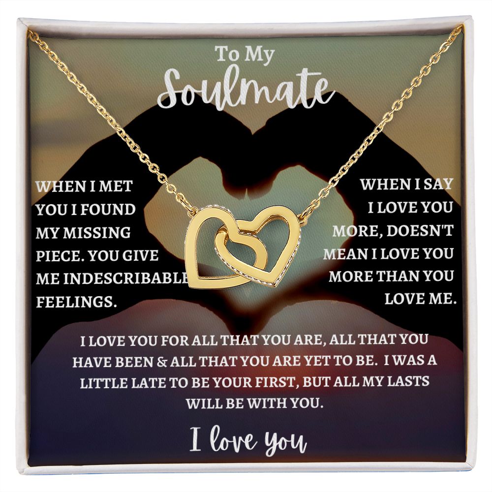 To My SOULMATE | Interlocking Hearts Necklace