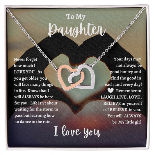 My Daughter| Interlocking Hearts Necklace
