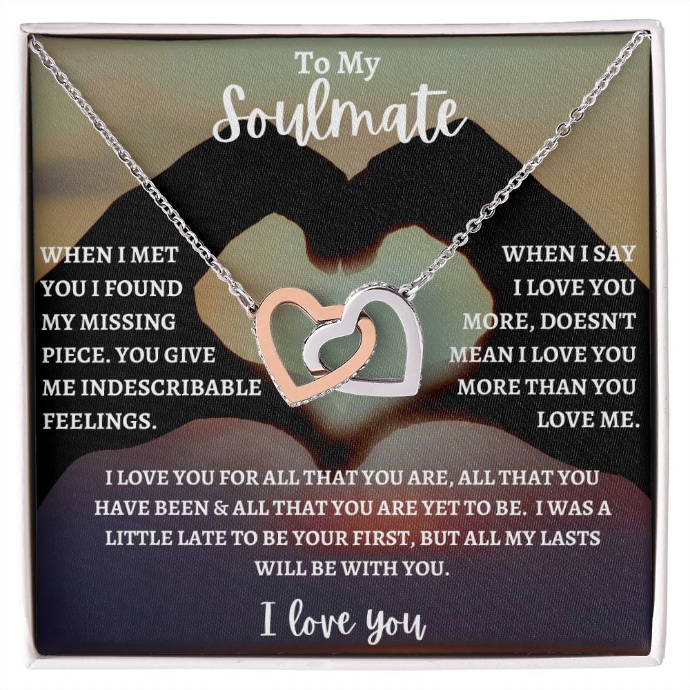 To My SOULMATE | Interlocking Hearts Necklace
