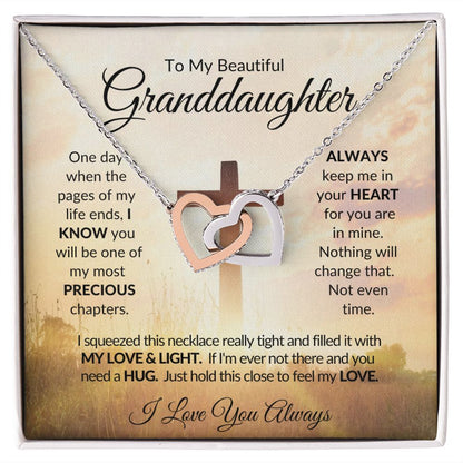 To My Beautiful Granddaughter | Interlocking Hearts