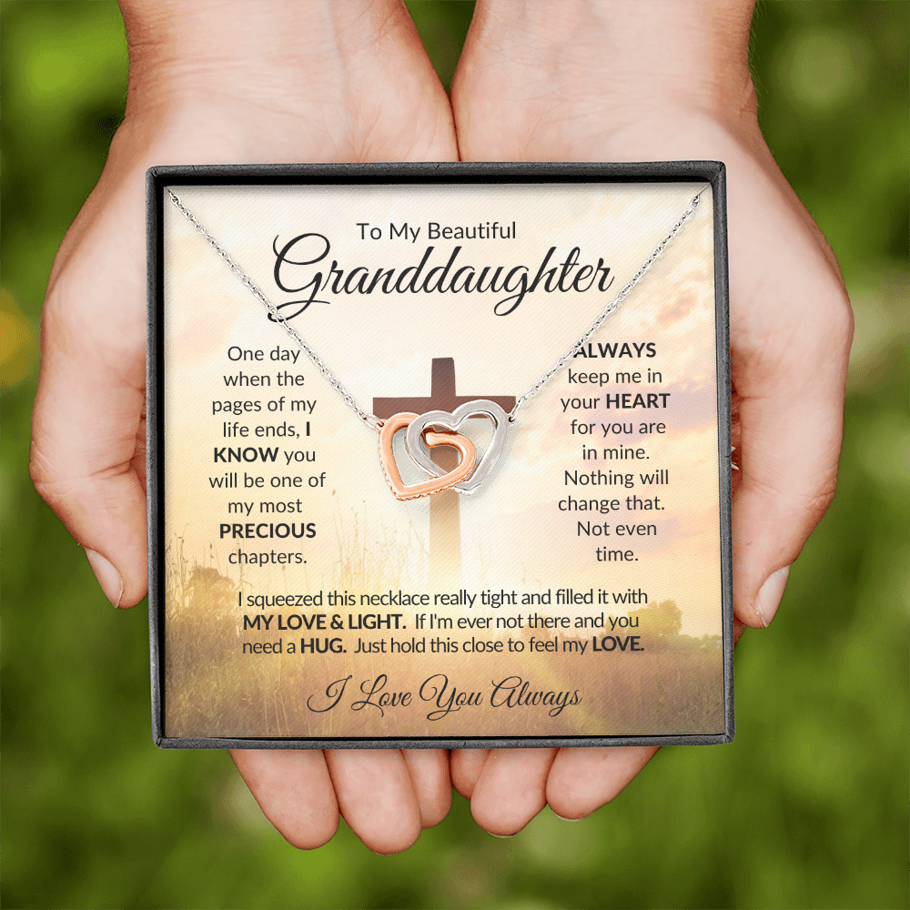 To My Beautiful Granddaughter | Interlocking Hearts