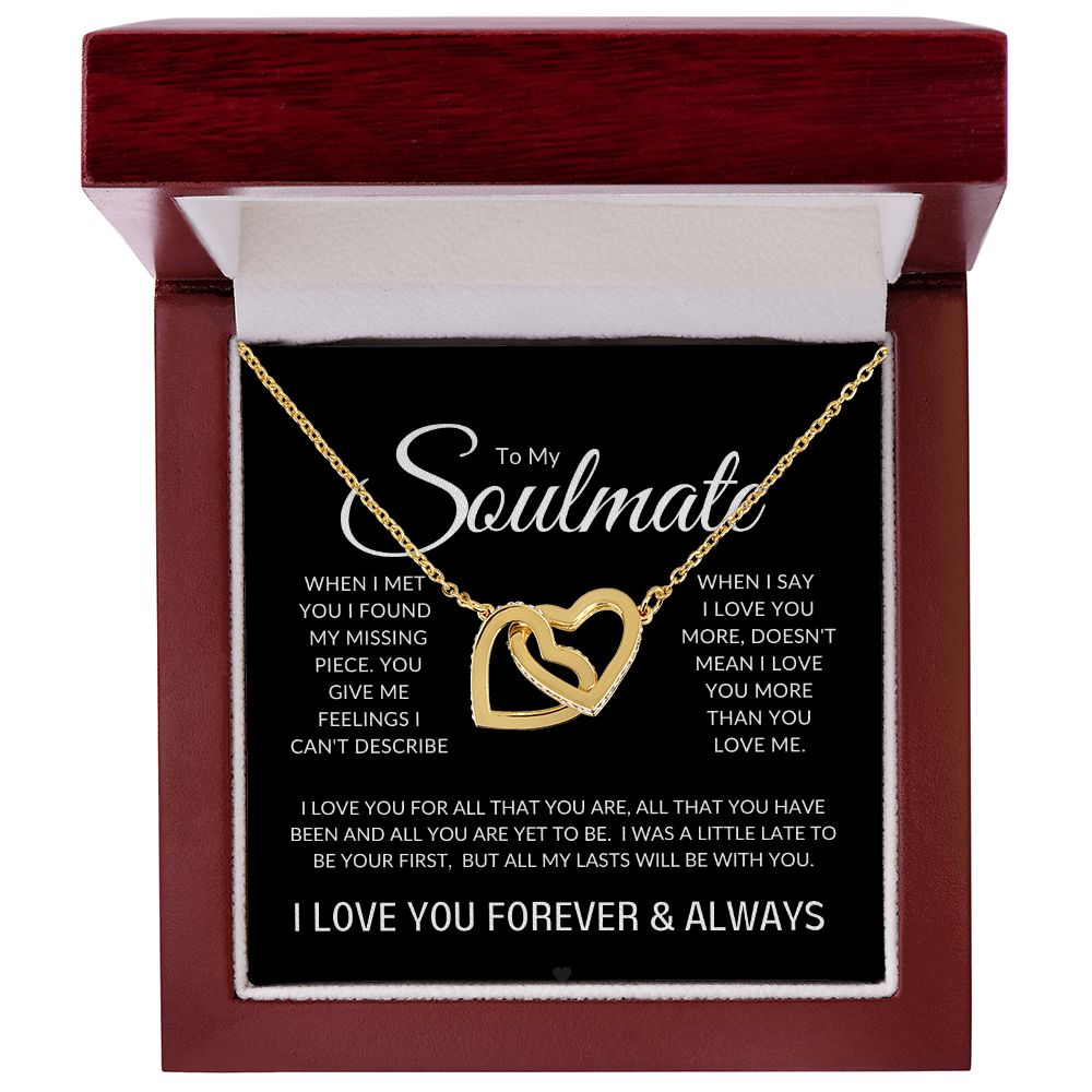 To My SOULMATE | Interlocking Heart Necklace