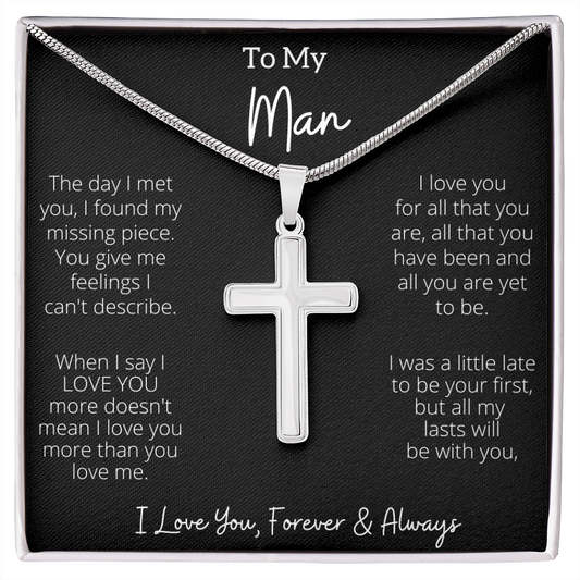 To My Man | Cross Necklace