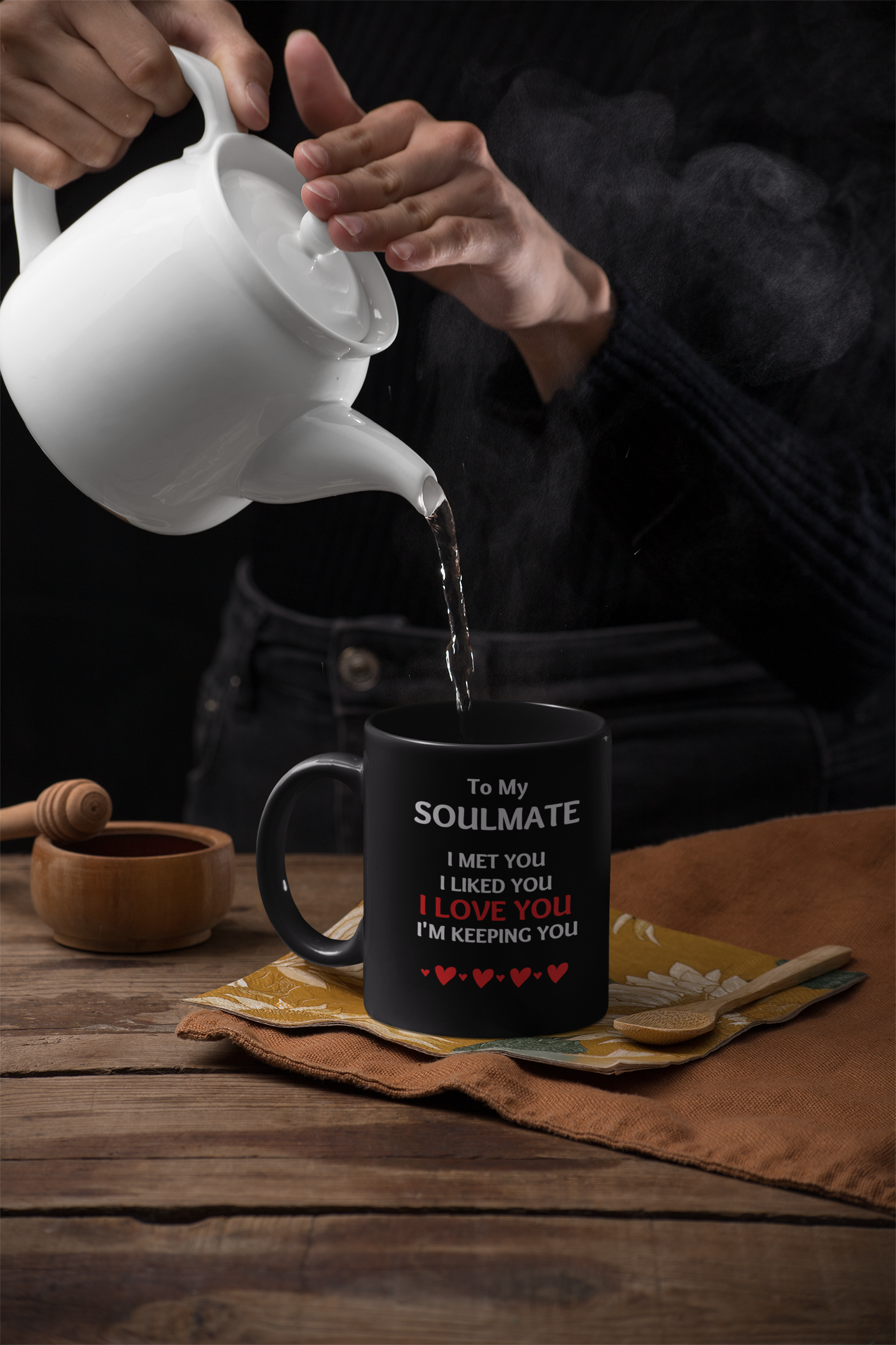 SOULMATE 2 15 oz. Black Mug