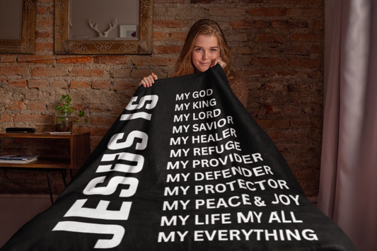 JESUS IS JESUS IS Premium Mink Sherpa Blanket 60x80